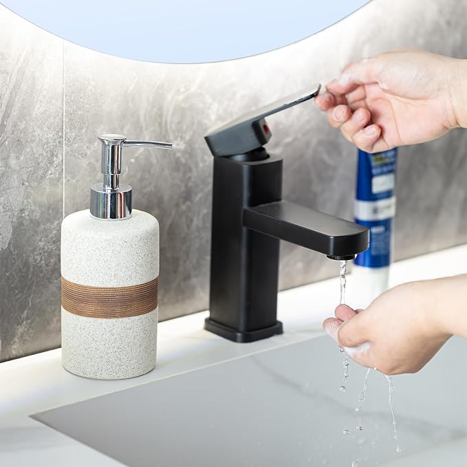 Ceramic Hand Soap Dispenser for Kitchen and Bathroom, Pump Bottle | Refillable - Image 8