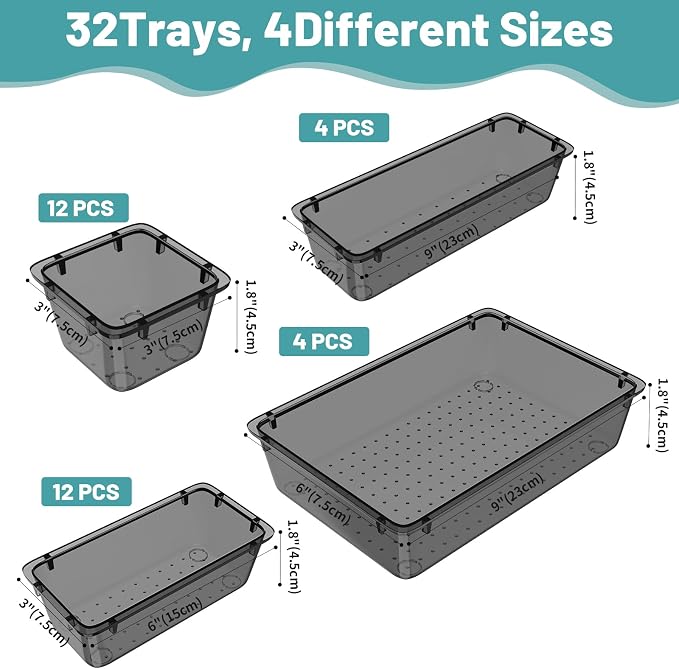 Drawer Organizer Set, Drawer Organization and Storage Containers - Image 2