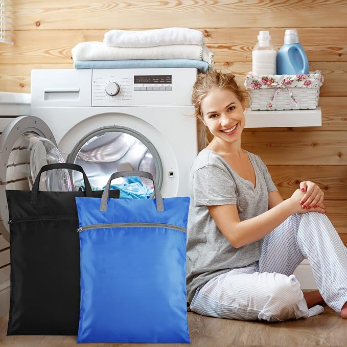 Oudain 2 Pcs Travel Laundry Bags Waterproof Dirty Clothes Bag - Image 6
