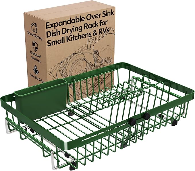 Green Dish Drying Rack Over The Sink by MAJALiS