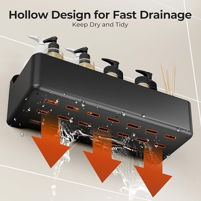 Orimade Shower Caddy 2-Pack, No-Drill Adhesive Shelves - Image 8