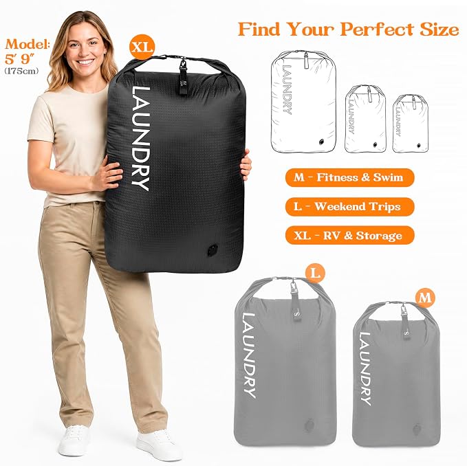 Travel Laundry Bag, Waterproof Compression Storage - Image 2