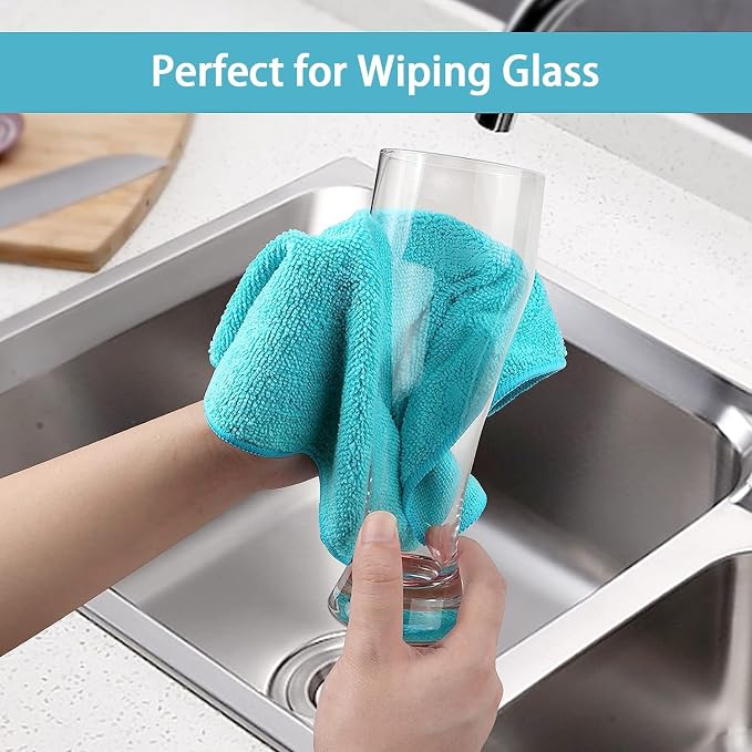 HOMEXCEL Microfiber Cleaning Cloth, 5 Pack Cleaning Towels - Image 5