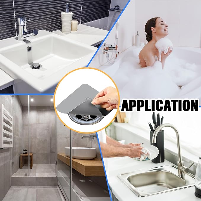 6 Pcs Drain Covers to Keep Bugs Out Silicone Shower Floor Tub Stoppers Bathtub - Image 6