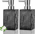 Clear Acrylic Pump Bottle Refillable Lotion Soap Dispenser 10oz 2 Pack Grey | by JiatuA