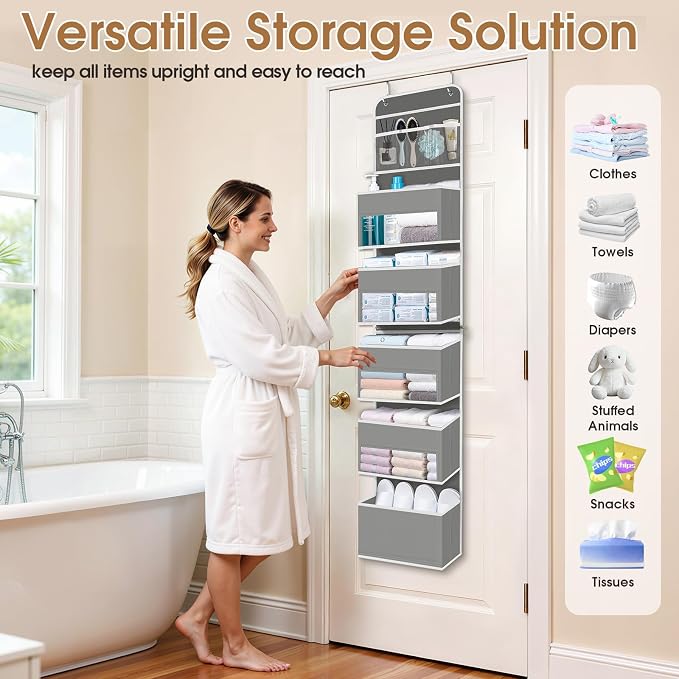 Over The Door Organizer Storage behind Door Hanging Organizer - Image 8