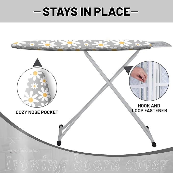 Extra Thick Ironing Board Cover and Pad, 15x54 Ironing Board Cover, Resist - Image 3