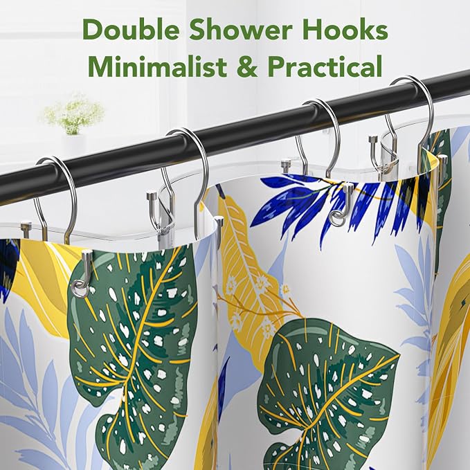 Goowin Shower Curtain Hooks, Simple Shower Curtain Rings, Sturdy Shower Curtain - Image 2
