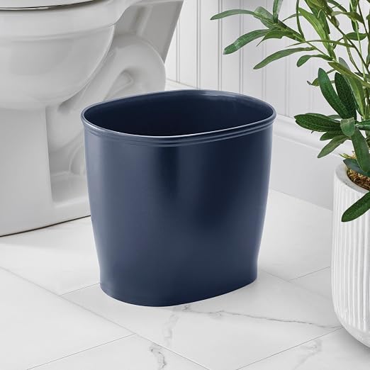 iDesign Slim Plastic Bathroom Trash Can, - Image 3