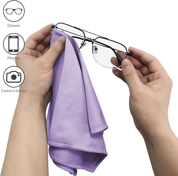 Puomue 6 Pack Microfiber Glass Cleaning Cloth, 16 Inch x 16 Inch, Lint Free - Image 5