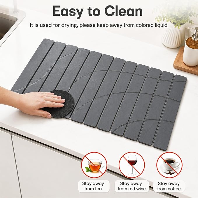 Extra Large Stone Dish Drying Mat - Image 5