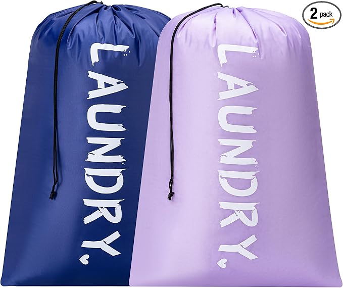 2 Pack Travel Laundry Bag, Extra Large Dirty Clothes Organizer by Unknown