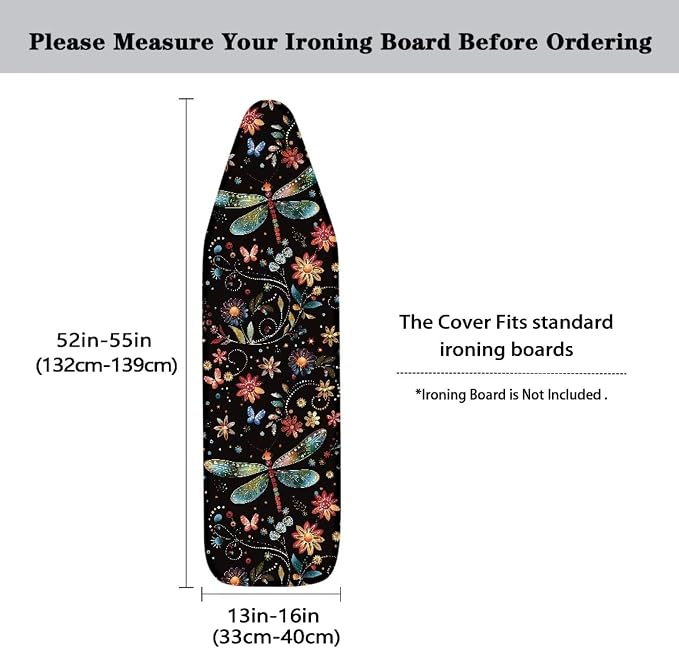 Dragonfly Ironing Board Cover Non Stick Scorch Ironing Board Cover and Pad - Image 5
