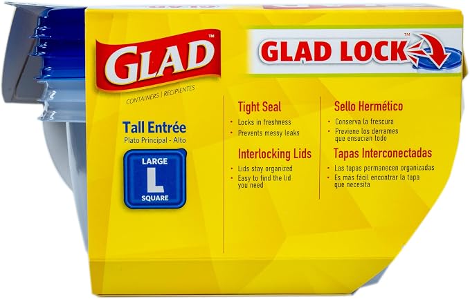 Glad GladWare Tall Entree Containers, Large Square, 42 Oz - Image 6
