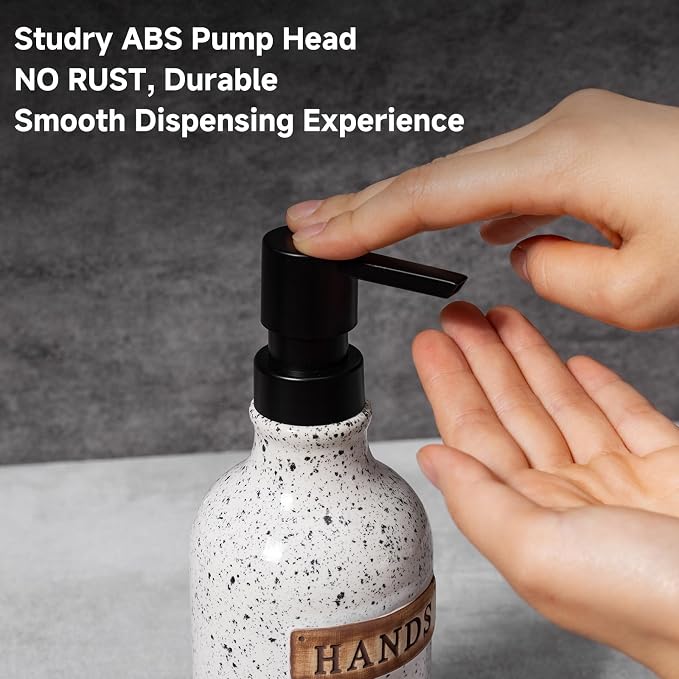 Hand and Dish Dispenser for Kitchen Sink, Ceramic Soap Dispenser Bathroom - Image 5