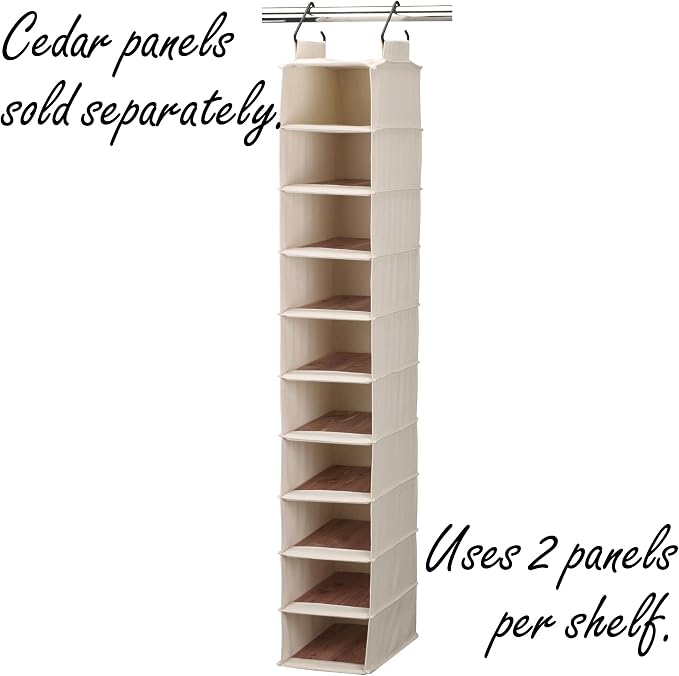 Household Essentials Hanging Shoe Organizer, 10 Pocket Wide Cubbies - Image 5