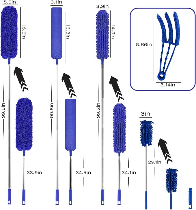 Buysenton Microfiber Duster, Reusable Bendable Dusters, Washable Lightweight - Image 2