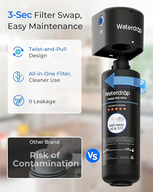 Waterdrop 10UA Under Sink Water Filter System, NSF/ANSI 42 Certified 1 Year | - Image 9