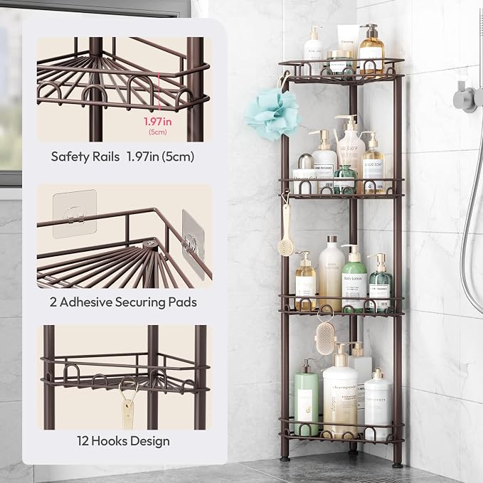 SWTYMIKI Standing Shower Caddy Corner - Image 4