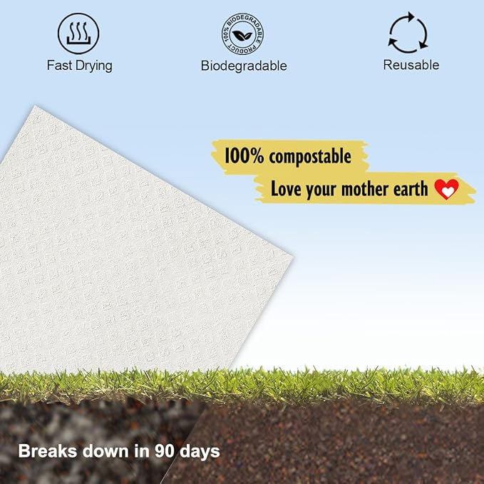 MoLKENE Swedish Dishcloths for Kitchen, 6 Pack Reusable Paper Towels, Absorbent - Image 6