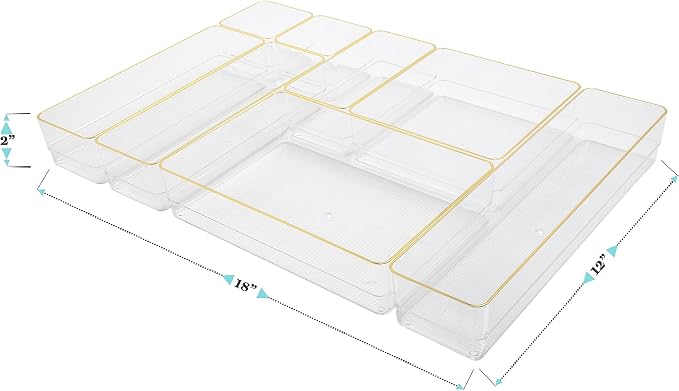 Martha Stewart Kerry Stackable Desk Drawer Organizers - Image 9