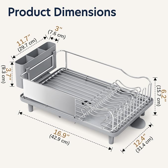 KINGRACK Stainless Steel Dish Drying Rack - Image 2