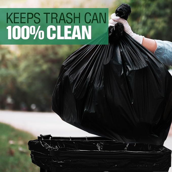 Tasker Contractor Garbage Bags, 150 ct, 55-60 Gal, 3 Mil Black | 150 Count Bulk - Image 8