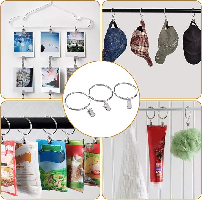 Lansian 20 Pack Curtain Rings - Image 3