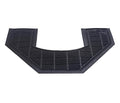 Guardian UPSAFETBLK 22" x 23" Toilet Restroom mat- Case of 6.