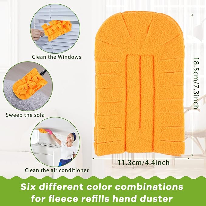 Zubebe 12 Pcs Reusable Duster Refills Fleece - Image 2