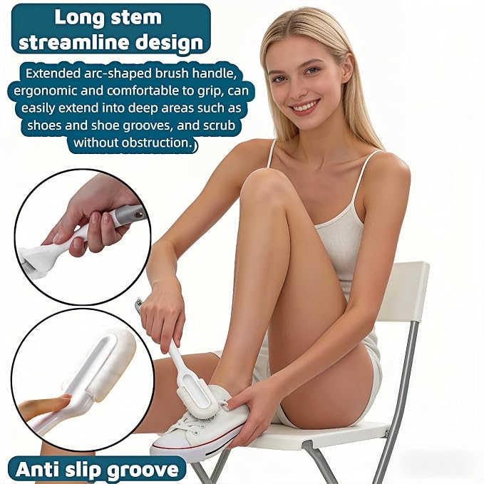 Professional Shoe Cleaning Brush Long Handle - Image 5