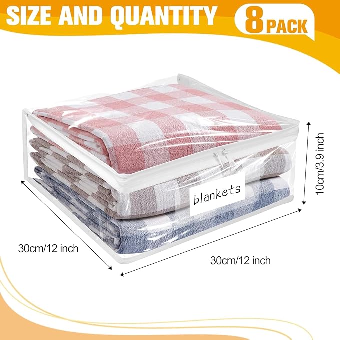 Plastic Storage Bags with Easy-Glide Zipper, Durable Clear Vinyl Zippered - Image 3