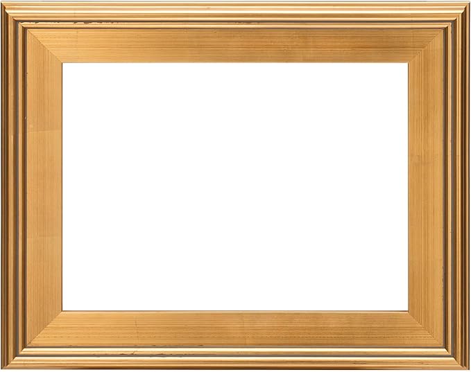Creative Mark Plein Air Style Frame, Hand Leafed Gold, 12x16-2.75" Wide Moulding with 1/2" Rabbet Depth, Open Back W/O Glazing, Museum Quality, For Art Panels, Stretched Canvas, Pictures & More