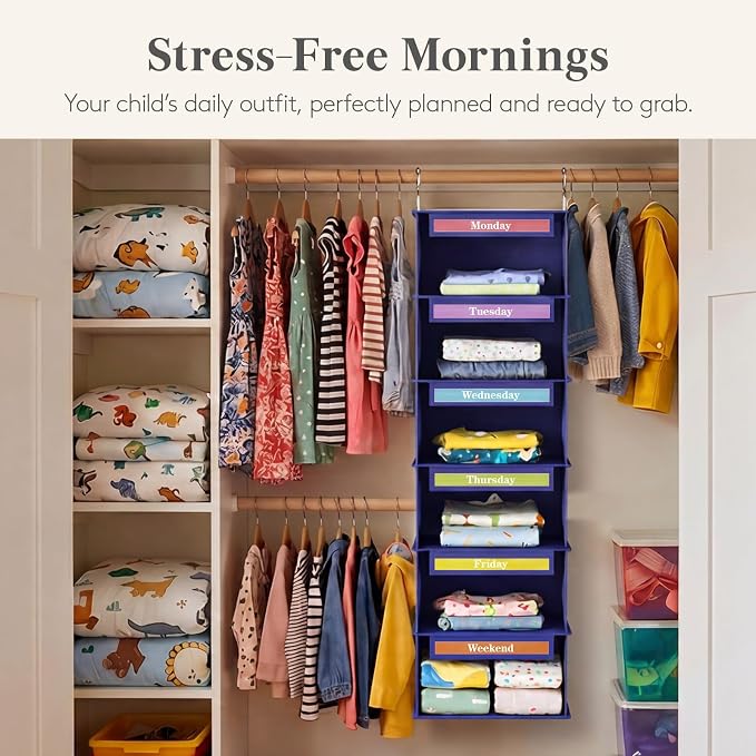 Lifewit 6 Shelf Weekly Hanging Clothes Storage Organizer - Image 6