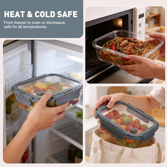 Liuruiyu 10 Pack Glass Food Storage Containers - Image 6