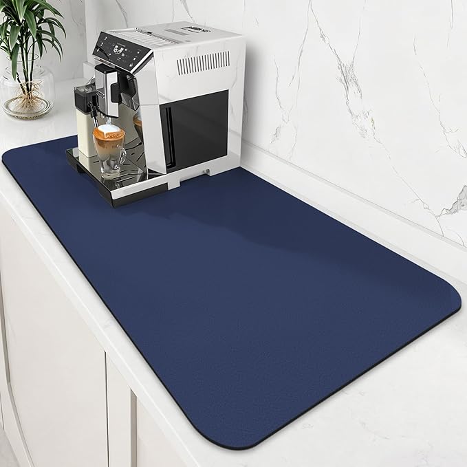 Coffee Mat Super Absorbent Dish Drying Mat Coffee Bar Mat 18"x 36" by WiseLife