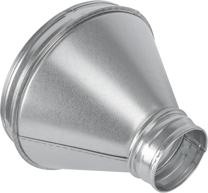 8" to 3" Inch Round Duct Reducer - Male Fit Galvanized Steel Pipe Increaser - Coupling for Round Duct Ventilation Systems - Heating & Cooling, HVAC