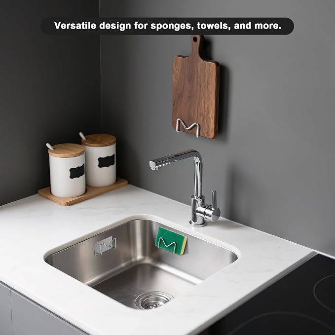 Luckyiren 2-Pack Stainless Steel Sponge Holder, Kitchen Sink Caddy Organizer - Image 5