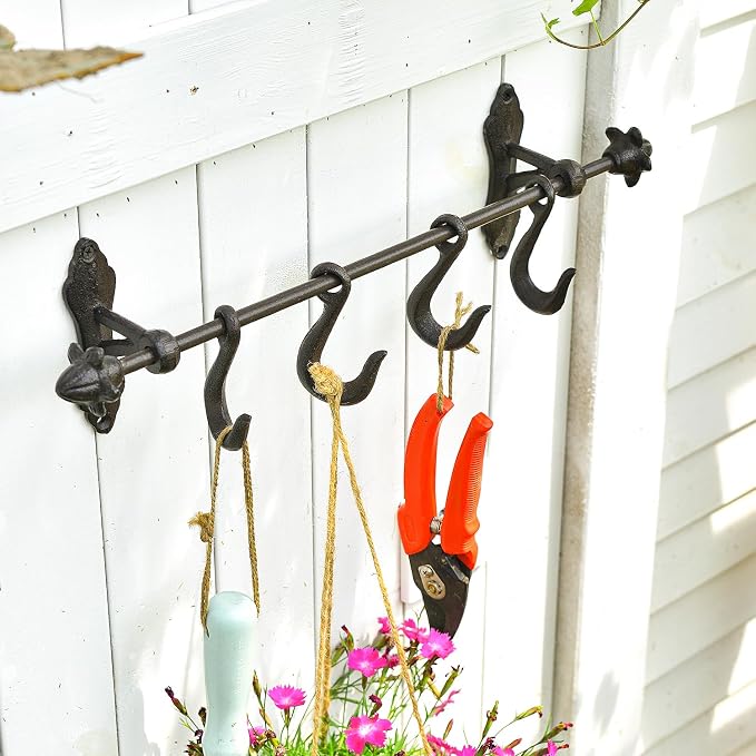 Sungmor Vintage Cast Iron Wall Hook Rack - Image 4
