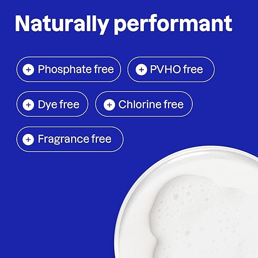 ATTITUDE Dishwasher Pods, Plant-Based & Vegan, Phosphate-Free Detergent Tablets, Naturally Derived, Unscented, 70 Count