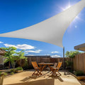 Amagenix Sun Shade Sail 12'X12'X17' Curved Edge Outdoor Shade Canopy Light Grey Breathable 95% UV Block Shade Cloth for Patio Garden Backyard (We Make Custom Size)