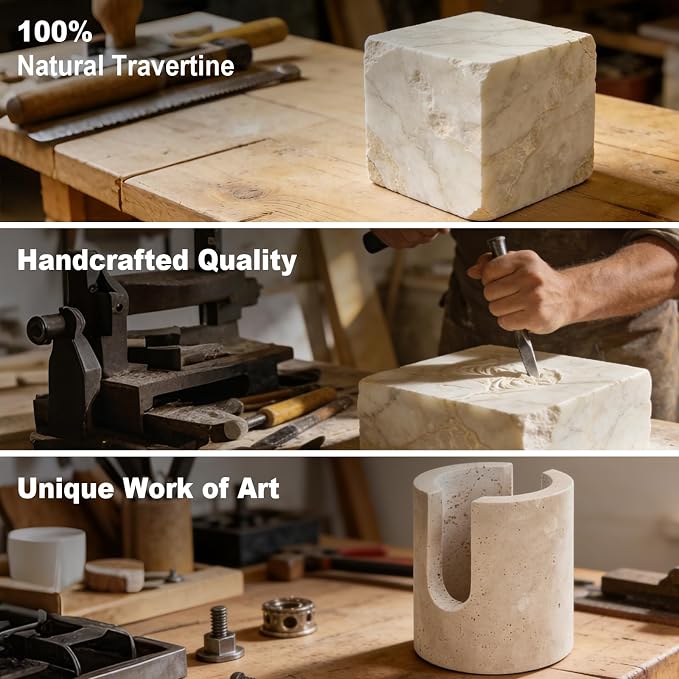 Natural Travertine Sponge Holder - Image 6