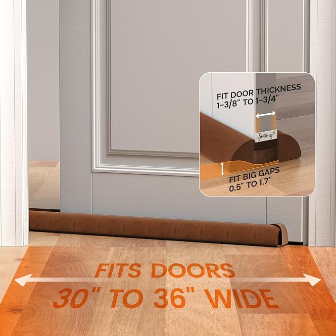 fowong Door Draft Stopper 36 Inch Soundproofing Draft Stoppers Seal - Image 2