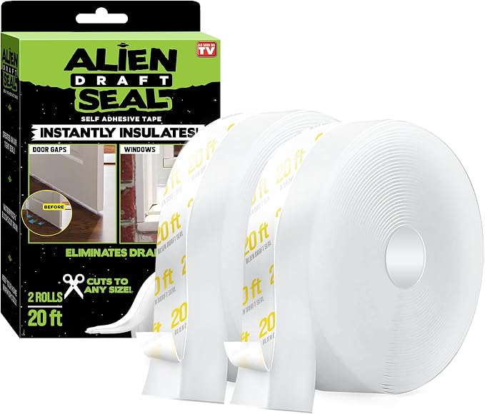 Alien Draft Insulation Tape Transparent Silicone Weather Stripping Door Seal by Alien