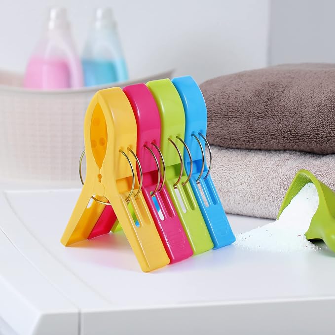 JABINCO Beach Towel Clips 8 Pack Large Chair Clips - Image 5