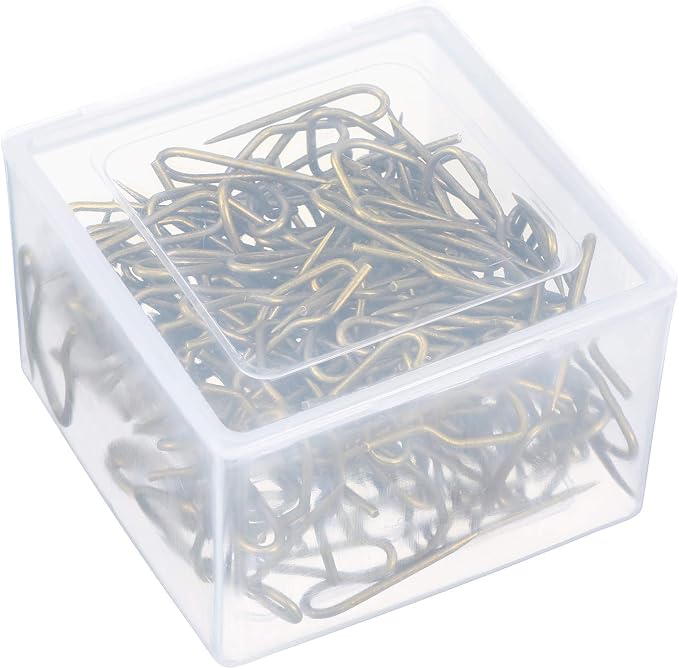 Outus 58 Pack Metal Curtain Hooks Pin On Drapery Hooks 1.2 x 1 Inch - Image 2