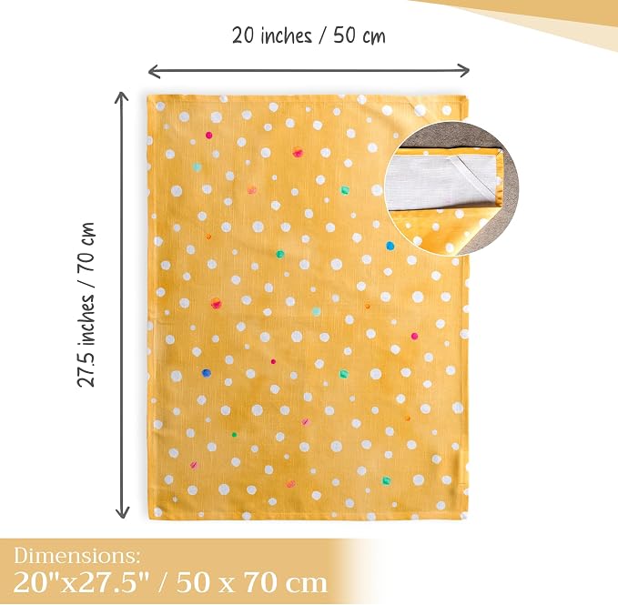 Maison d' Hermine Kitchen Towels Set of 3 Reusable 100% Cotton 27.50" x 20" - Image 4