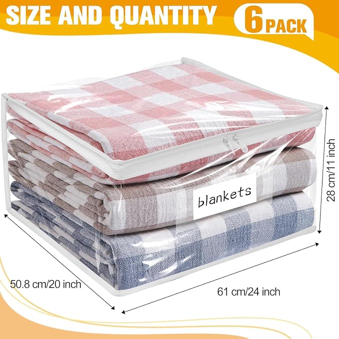 Plastic Storage Bags with Easy-Glide Zipper, Durable Clear Vinyl Zippered - Image 3
