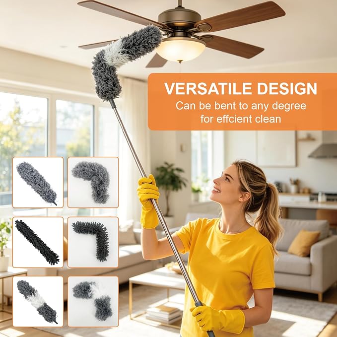 15 PCS Feather Dusters for Cleaning, Microfiber Duster - Image 2