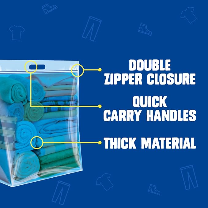 Ziploc Big Bags 20 Gallon XXXL, Reusable Large-Capacity Plastic Storage Bags - Image 4